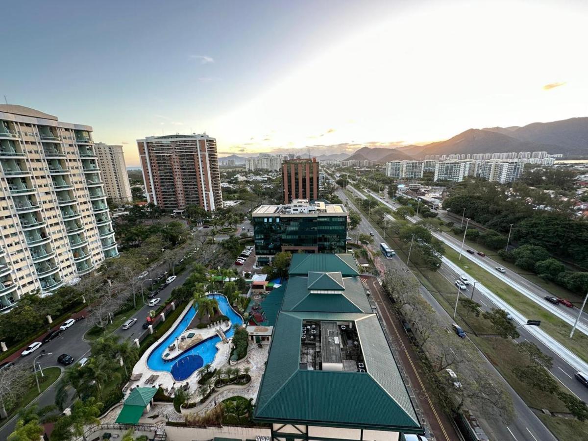 Flat Com Vista Panoramica -15- Na Barra Da Tijuca - Estacionamento Gratuito - Frigobar - Ar Condicionado - Piscina - Academia - Balsa Para Praia Gratis - Varanda - Vista Parcial Mar E Lagoa Rio de Janeiro Eksteriør bilde
